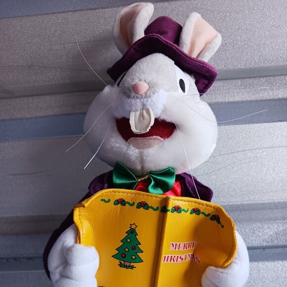 Bugs Bunny Stuffed Plush Looney Tunes Nanco 2002 Merry Christmas Caroler - Picture 4 of 8